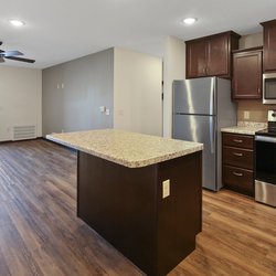 kitchen at Rivertown Residential Suites located in Monticello, MN